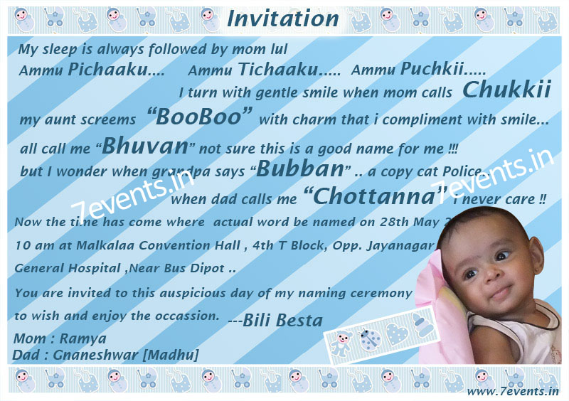 naming ceremony invitation card designs
